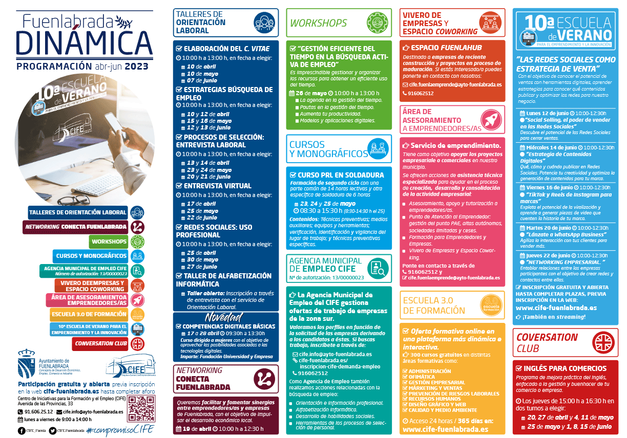 Cartel del programa 'Fuenlabrada Dinámica'