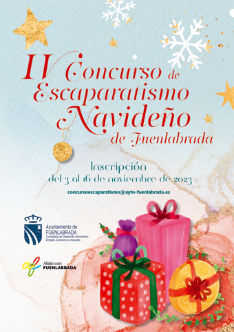 Cartel del IV Concurso de Escaparates de Navidad de Fuenlabrada