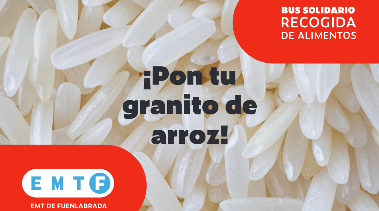 Cartel anunciando la campaña de recogida de alimentos de la EMTF