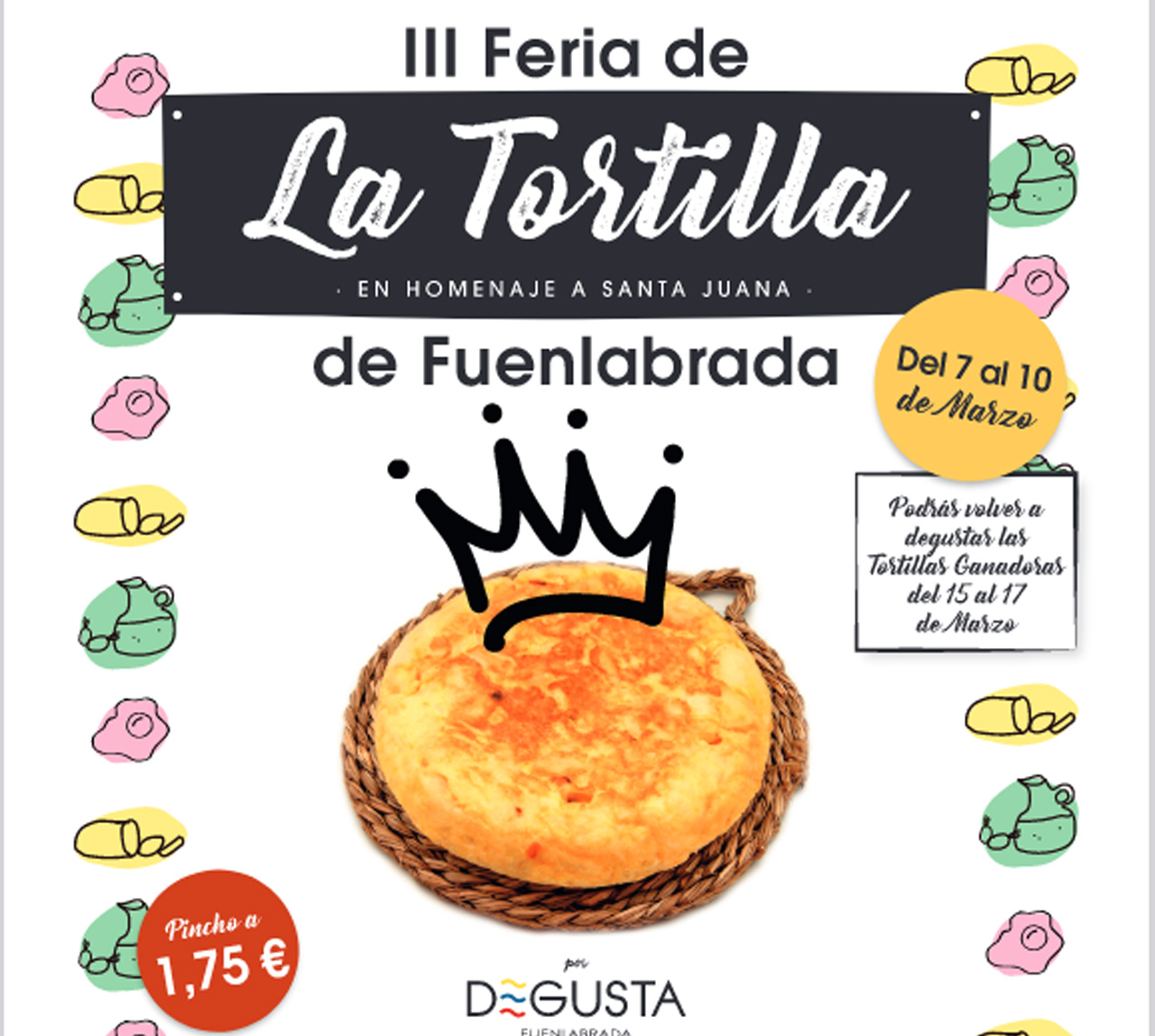 Cartel de la III Feria de la Tortilla de Fuenlabrada 2024