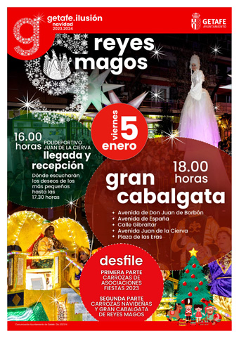 Cartel de la Cabalgata de Reyes Magos en Getafe