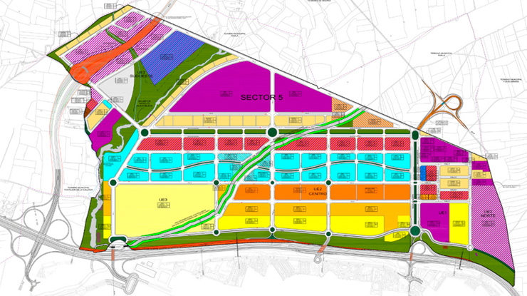 Mapa de PAU-5 en Parla