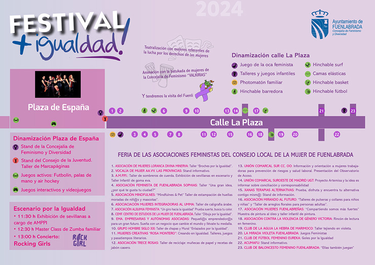 Fiestas de Fuenlabrada-Mas-Egualdad-2024 Actividades