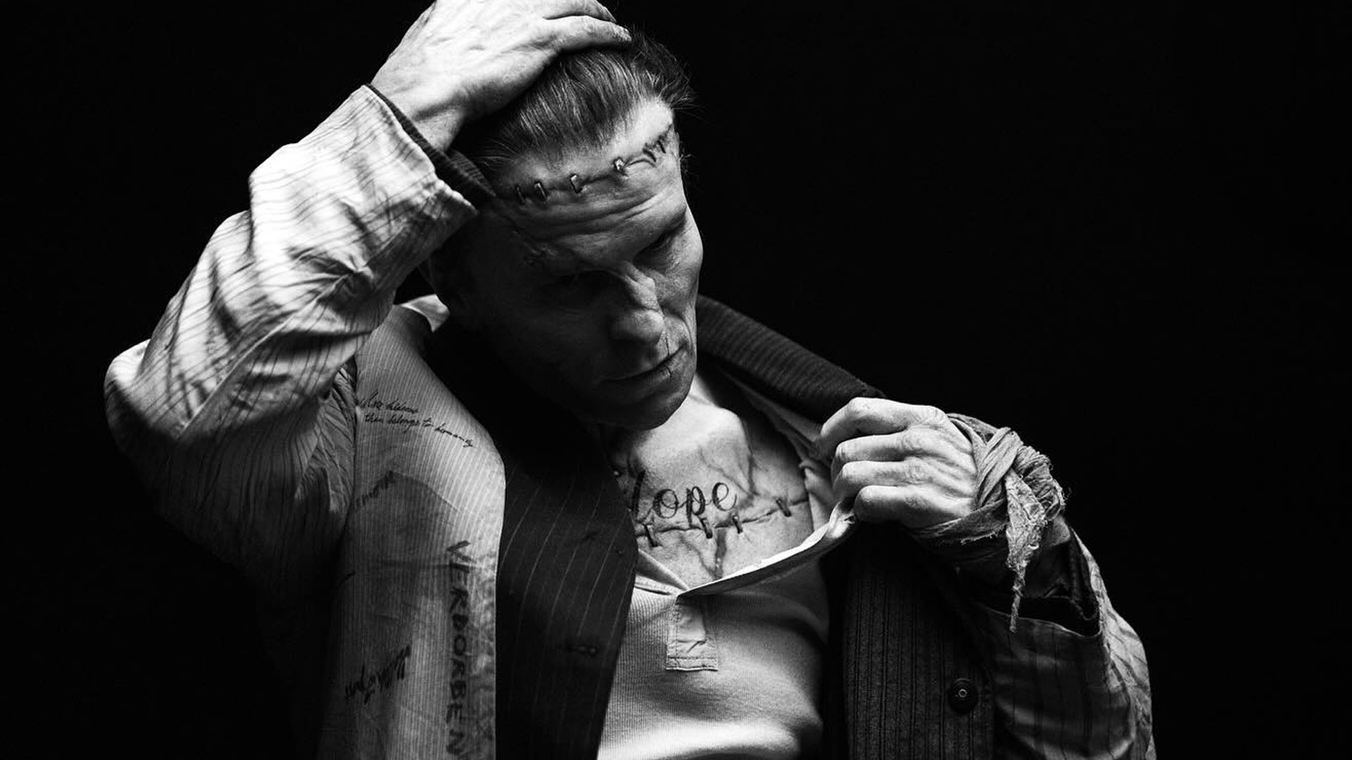 Imagen publicada en Instagram de Christian Bale vestido de Frankenstein