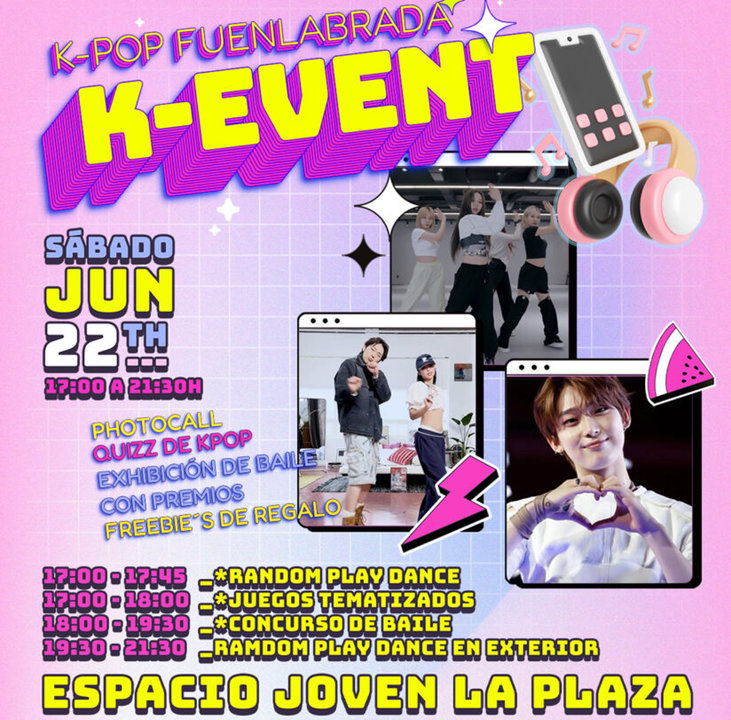 Cartel del evento 'K-Pop Random Dance' en Fuenlabrada