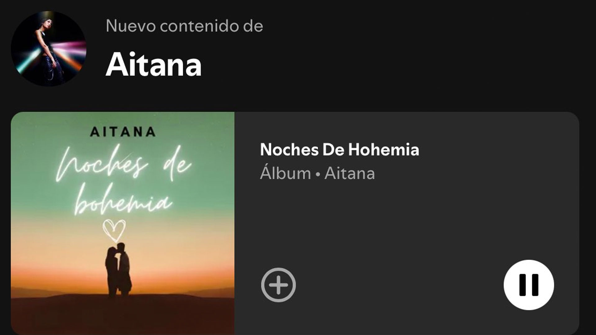 Imagen de perfil de Spotify de Aitana | Imagen: @julsmelchor (perfil X)