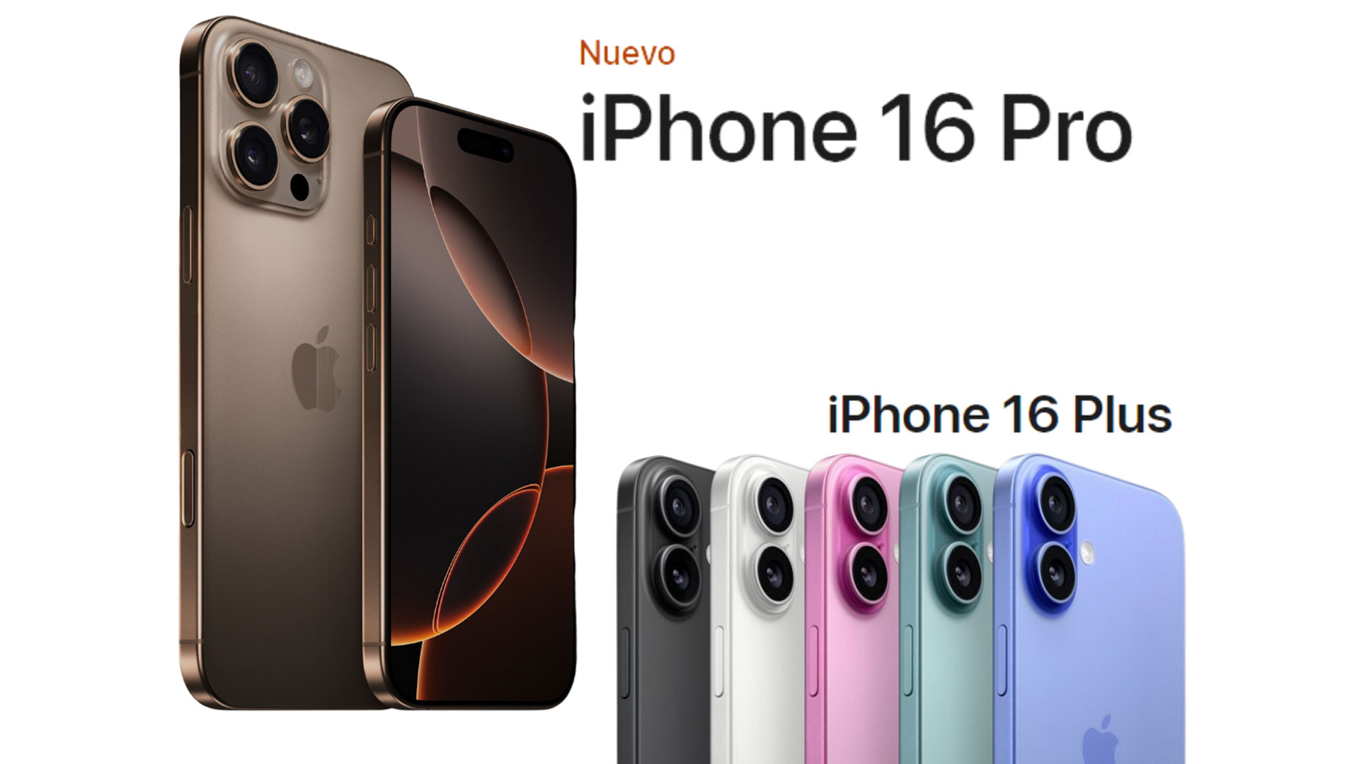 Colores oficiales del iPhone 16 | Imagen: manzana